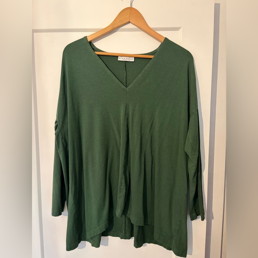 bryn Walker Forest Green V-Neck Tunic